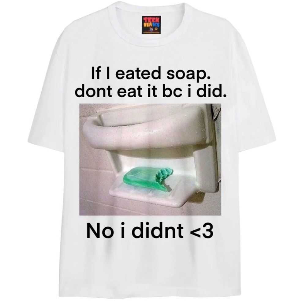 Teen Hearts Eated Soap T-shirt White Medium NWT